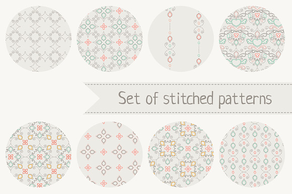 Set of stitched patterns preview 5
