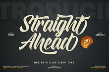 Straight Ahead Modern Script Font