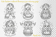 6 cute cartoon longhaired Princesses, an Illustration by Azuzlikus (Thumbnail 2 of 4)