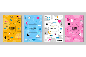 Memphis posters with shapes, a Decorative Illustration by Buch&Bee