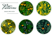 Tropical seamless patterns & leaves, a Pattern Graphic by EltaMaxArt (Thumbnail 4 of 15)