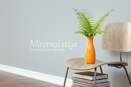 Minimal stlye containing chair, decoration, and brick, an Architecture Photo by DigitalPen