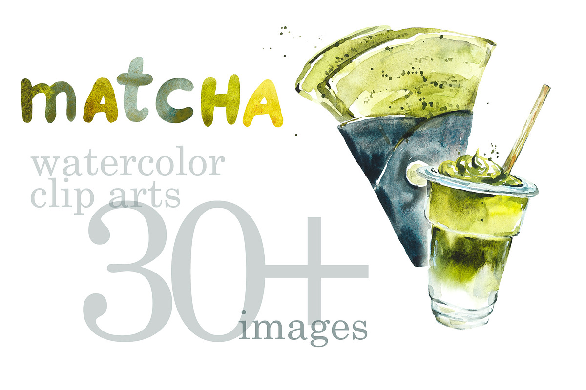 Watercolor Matcha, a Food Illustration by Budogoshch (Photo 1 of 6)