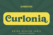 Curlonia Retro Display Serif Font, a Serif Font by Rasio Studio (Thumbnail 1 of 9)