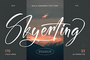 Skyerting Bold Handwritten Font, a Script Font by stylishtype.co (Thumbnail 1 of 20)