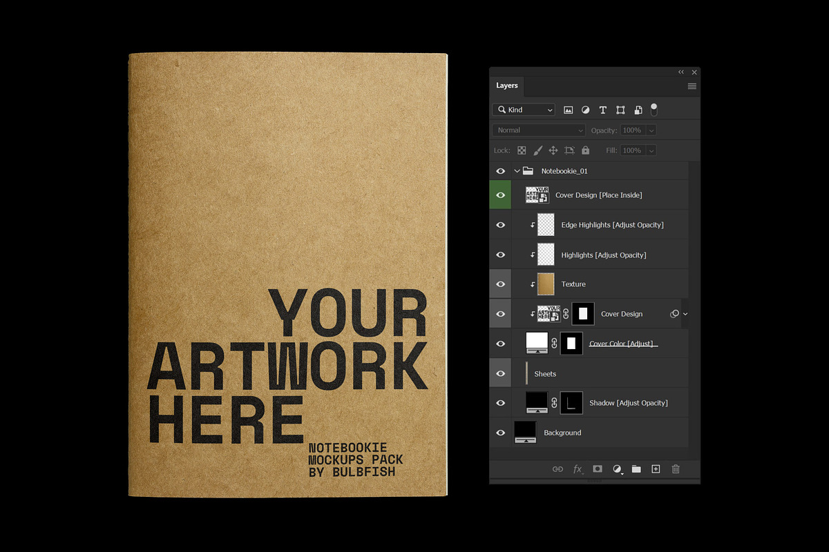 Notebookie - Mockups Pack, a Books & Magazine Mockup by BULBFISH (Photo 4 of 13)