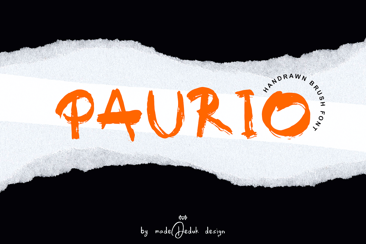Paurio Brush Font, a Handwritten Font by madeDeduk (Photo 1 of 8)