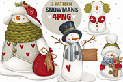 Snowman Winter collection, an Illustration by designs.svkl (Thumbnail 1 of 6)