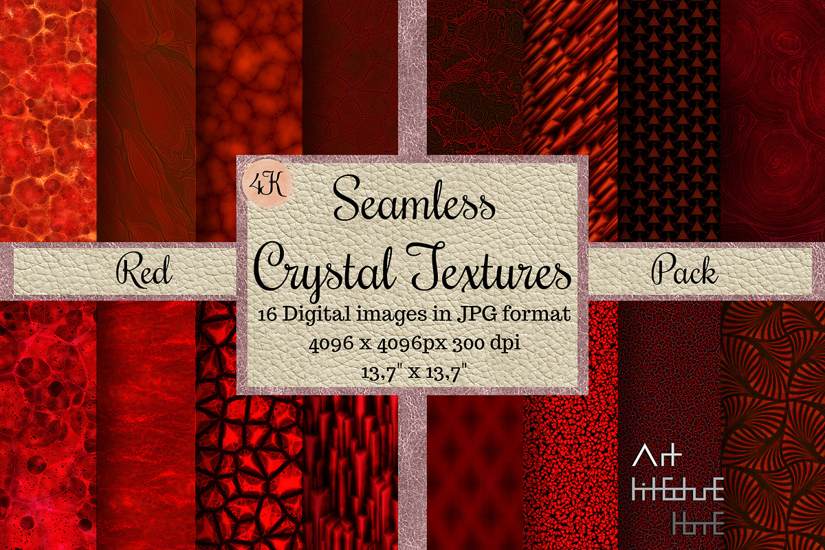 Seamless Red Crystal Textures Fire, a Texture Graphic by Arthitecture Home (Photo 1 of 11)