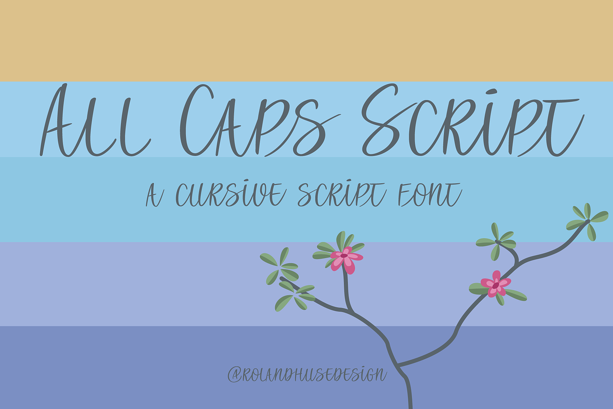 All Caps Script, a Script Font by Roland Huse Design (Photo 2 of 4)