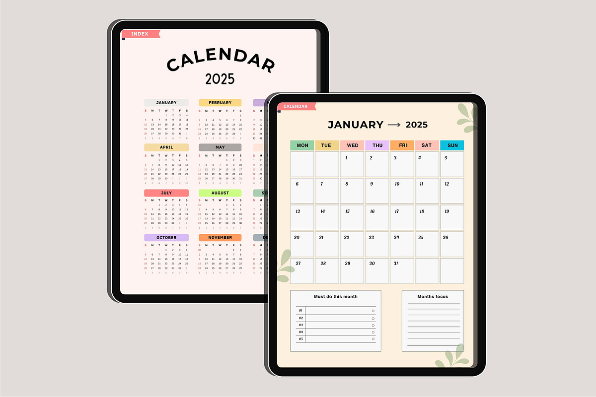2025 Digital Planner Bundle, a Stationery Template by Designmela01 (Photo 2 of 10)