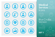 Blue Medical Services Icons - Set 1, an Icon by introwiz1 (Thumbnail 1 of 2)
