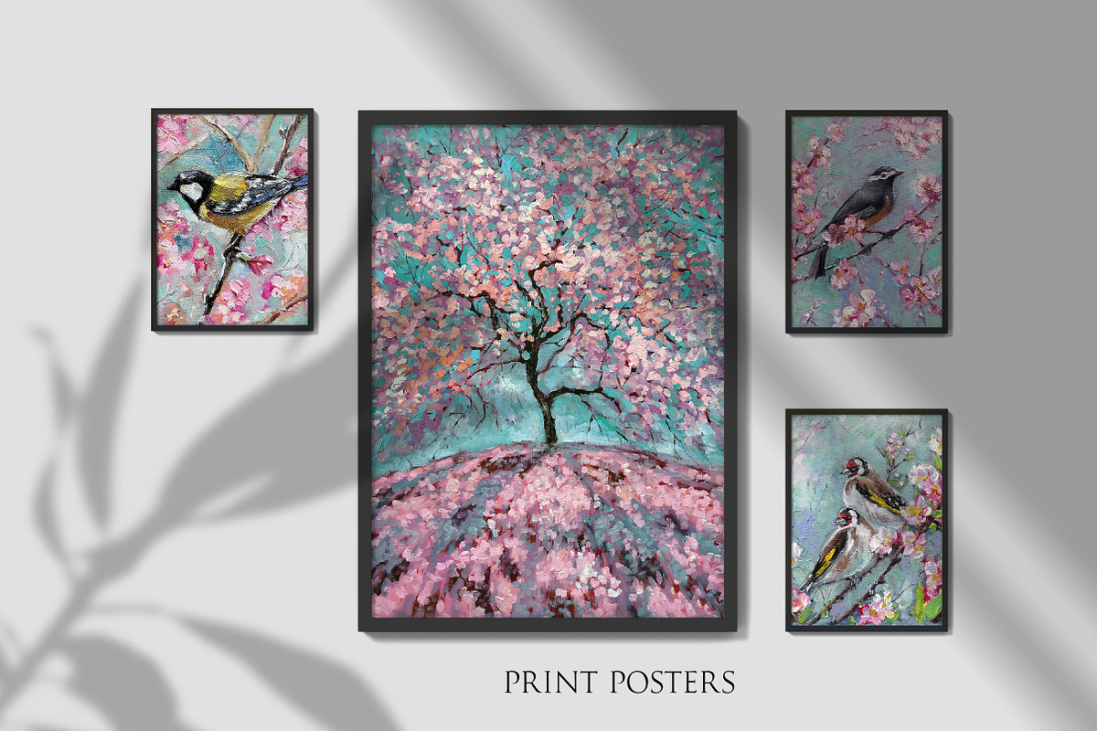 Birds welcome Spring - oil painting, an Animal Illustration by Lana Sham (Photo 8 of 13)
