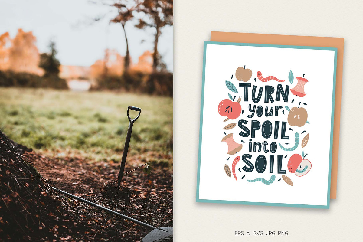 Happy Worms & Apples Clipart, a Food Illustration by Irina Ostapenko (Photo 6 of 6)