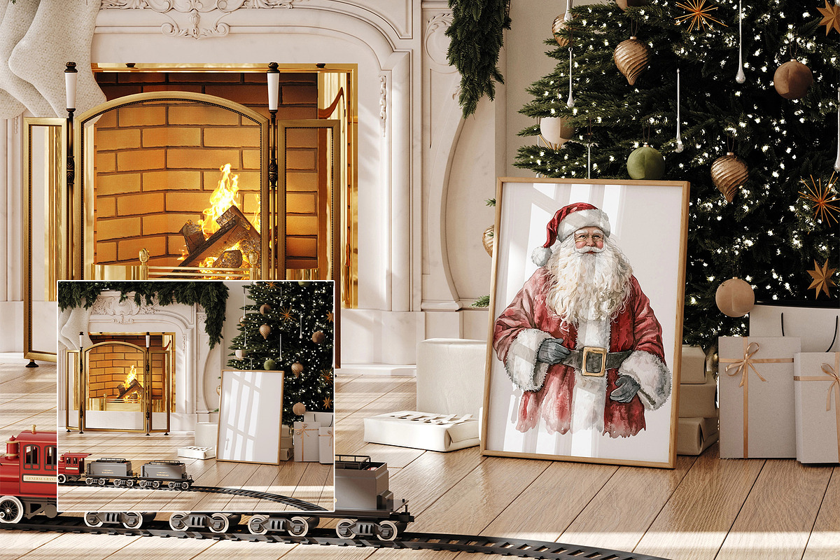 Christmas Frame Mockup Bundle, a Household Mockup by Artjafara (Photo 6 of 9)