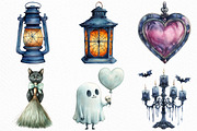 Pastel Gothic Halloween Clipart, an Illustration by Craft Nest (Thumbnail 3 of 6)