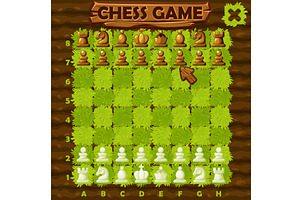 Chess game UI, Farm style chess, a Templates & Theme by BabySofja