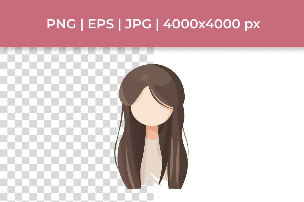 Women Avatar Vector Set, a Person Illustration by InkyQueenArt (Photo 2 of 5)