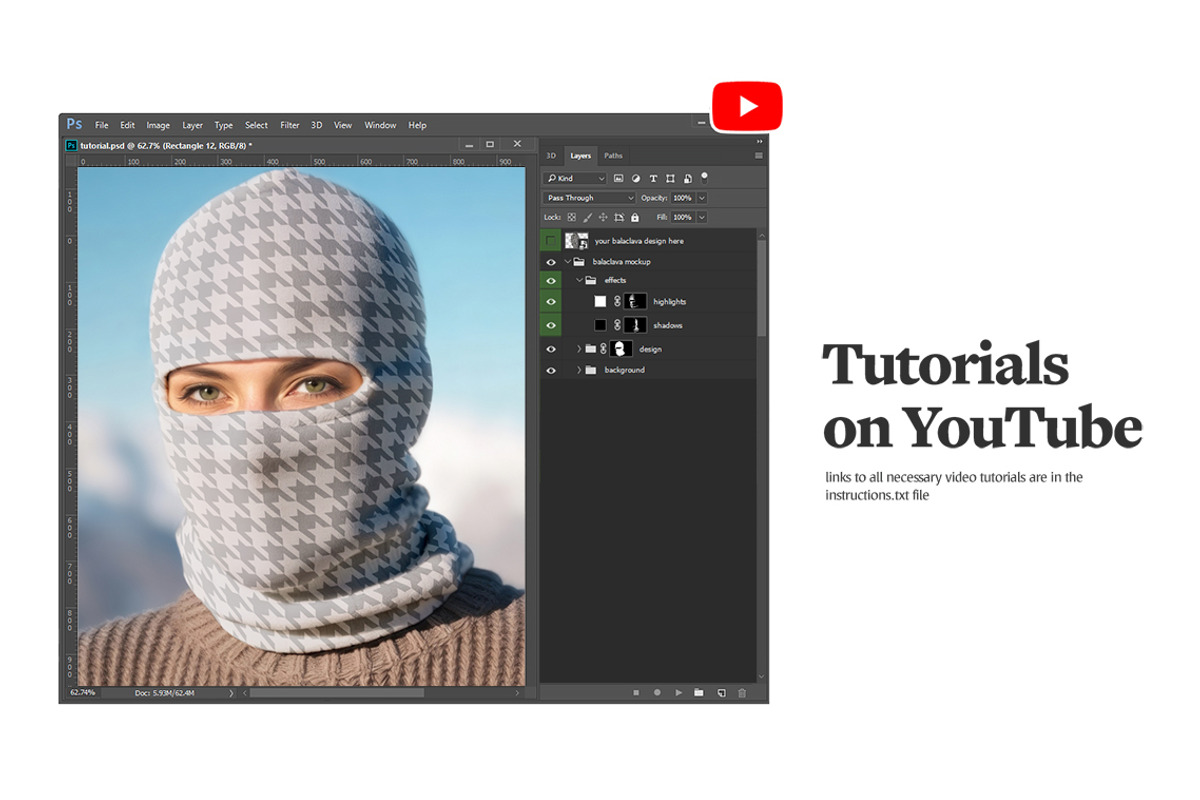 Balaclava Mask Mockup, a Mask Mockup by rebrandy (Photo 7 of 7)