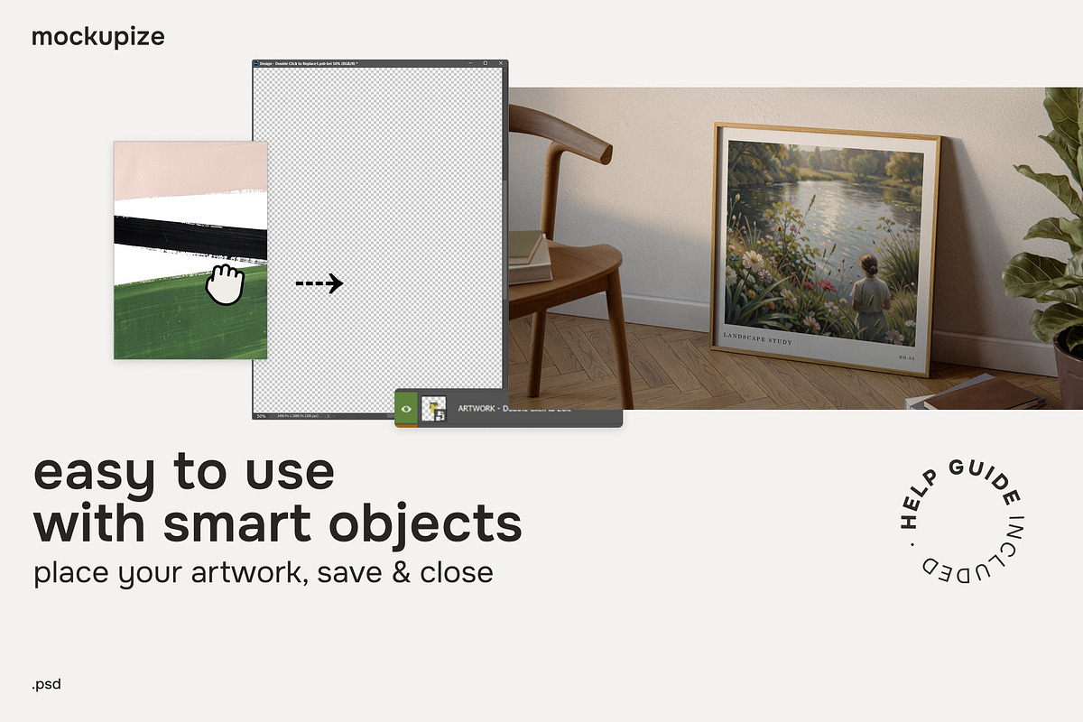 Square Leaning Frame Mockup 1x1, a Household Mockup by mockupize (Photo 3 of 7)