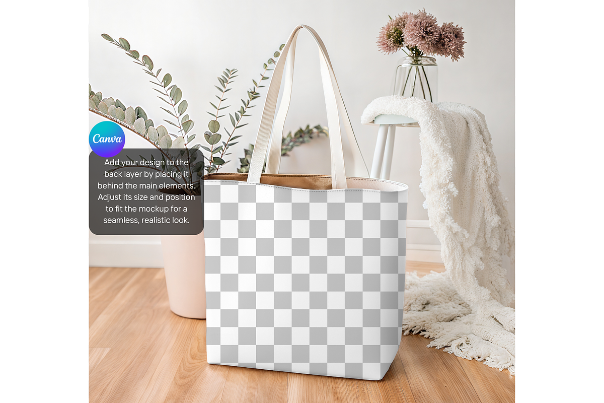 Organic Grocery Tote Bag Template, a Product Mockup by MockupWizard (Photo 3 of 5)