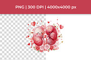 Cute Anatomy Valentine Clipart Set, a Seasonal Illustration by InkyQueenArt (Thumbnail 2 of 6)