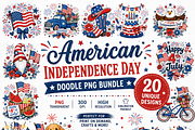 America independence day doodle PNG, a Decorative Illustration by HeavensStar (Thumbnail 1 of 10)