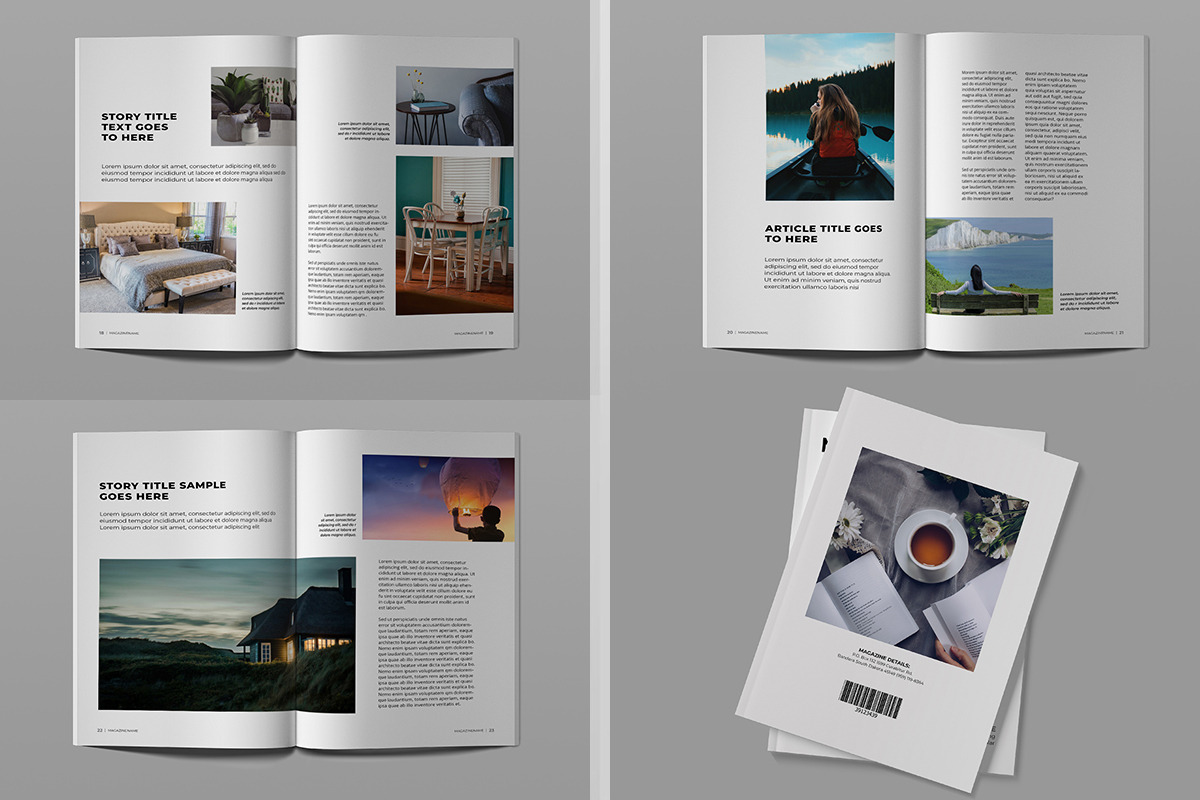 Minimal Lifestyle Magazine Template, a Magazine Template by xtratimebd (Photo 3 of 4)