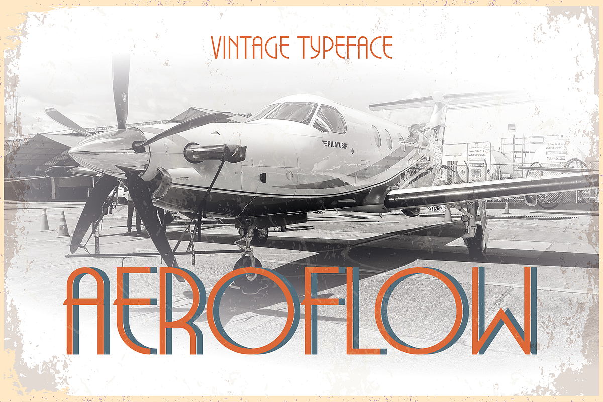 Aeroflow - Vintage Aviation Display, a Sans Serif Font by HipFonts (Photo 1 of 10)