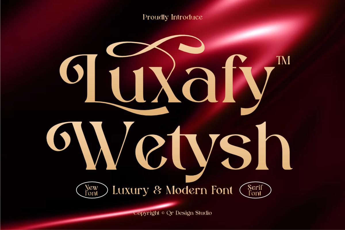 Luxafy Wetysh - Modern Luxury Font, a Serif Font by QR Design Studio (Photo 1 of 27)