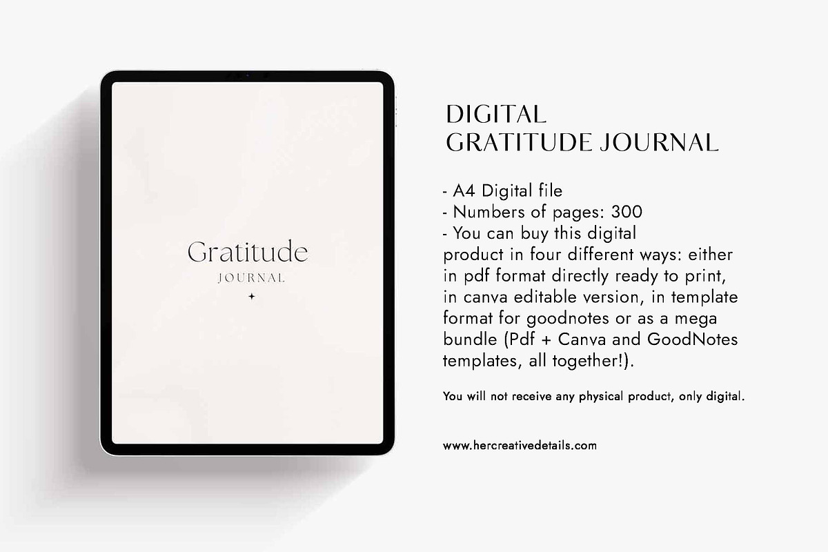 Gratitude Journal Printable, a Brochure Template by Her creative details (Photo 2 of 9)