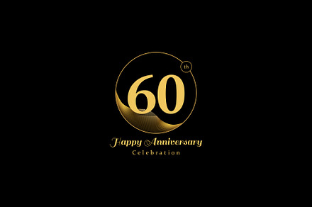 60th Years Anniversary logo vector