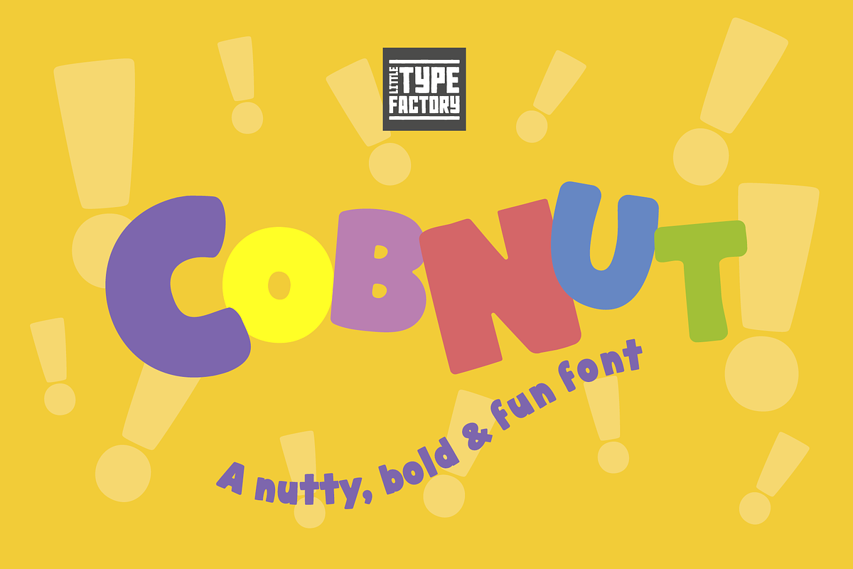 Cobnut - a nutty, bold and fun font, a Font by Little Type Factory (Photo 12 of 12)