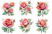 Whimsical rose Clipart, an Illustration by Designworld (Thumbnail 2 of 8)