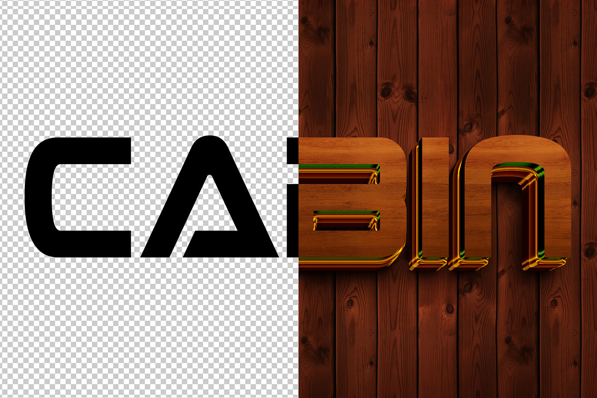 Cabin 3D editable text effect, a Layer Style Add-On by Hello Muh (Photo 2 of 2)
