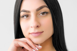 Face smooth skin healthy glow female makeup smile, a Person Photo by Photo Drive Studio