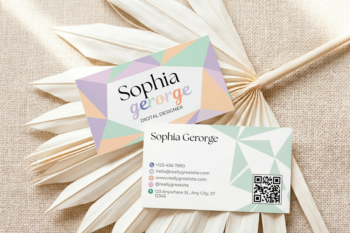 Colorful Business Card Canva, a Business Card Template by Arslan (Photo 3 of 6)