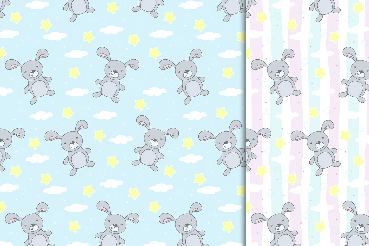 Cute rabbits patterns colection!, a Pattern Graphic by Irene_Boiko_ART (Photo 19 of 21)