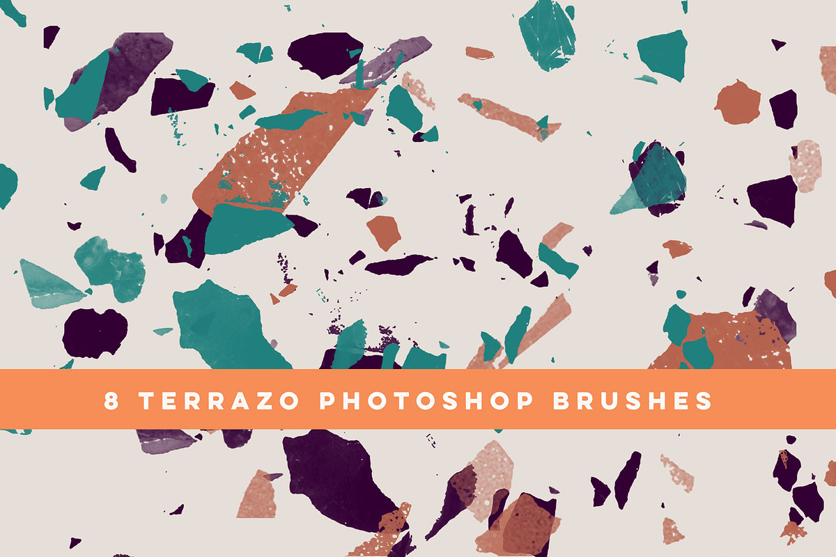8 Terrazzo Photoshop Brushes, a Brush Add-On by CC CREATIVE CO (Photo 1 of 10)