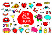 Fashion patch badges, an Illustration by Marysha Art (Thumbnail 1 of 4)