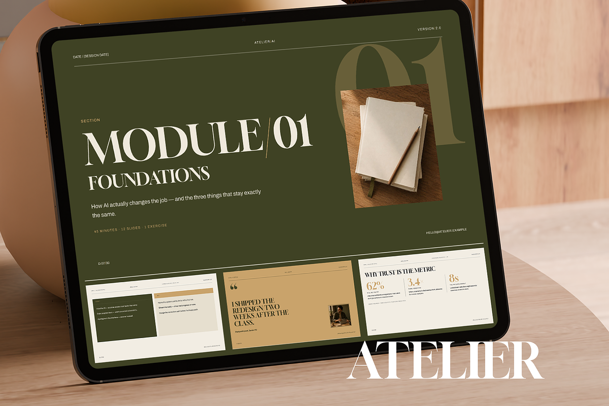 Atelier - AI UX Masterclass Kit, a Presentation Template by xStudio (Photo 1 of 6)