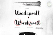 Wonderwall Font & Alphabetical Brush, a Script Font by Fortunes Co (Thumbnail 2 of 5)
