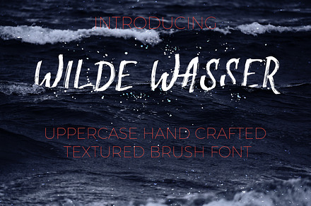 Wilde Wasser - Textured Brush Font