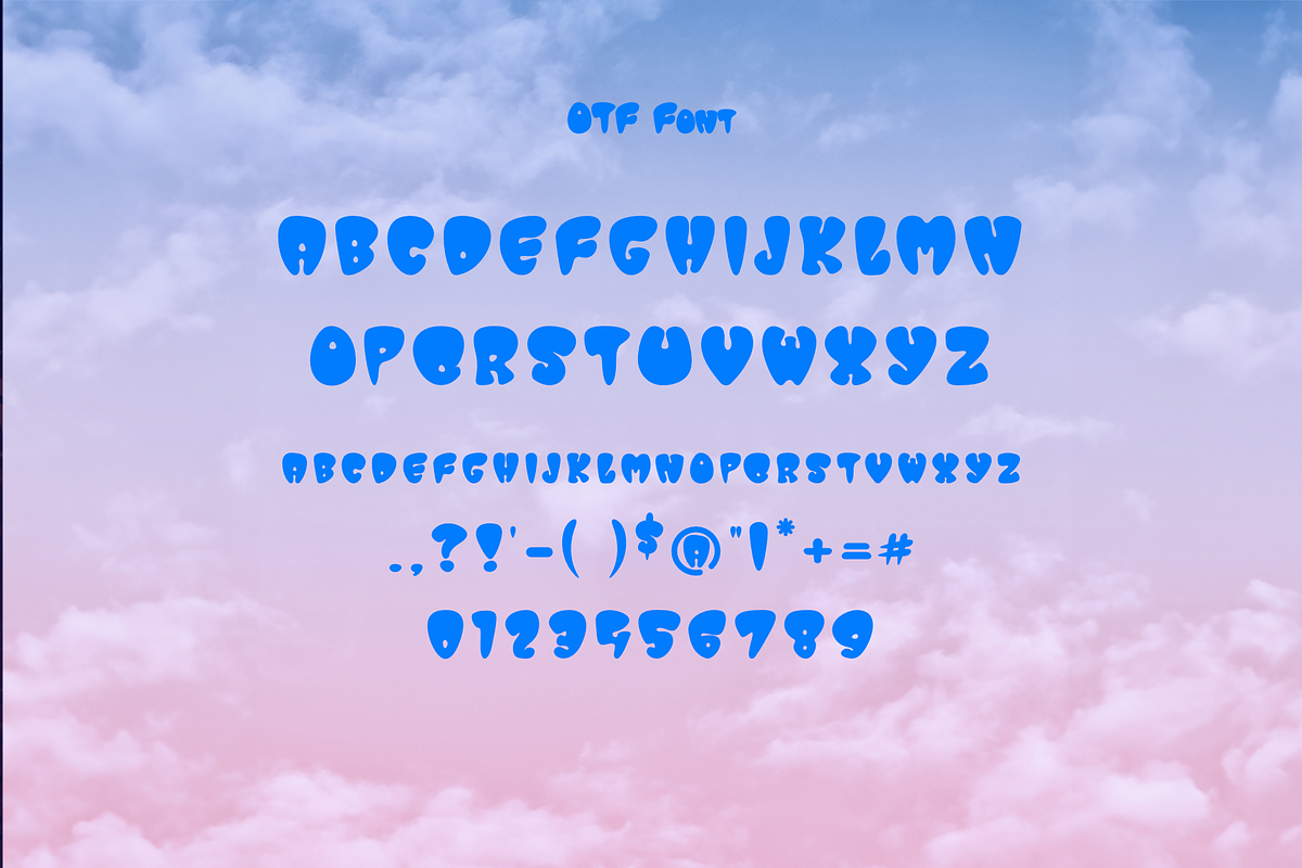 Groovy Balloon Font, a Font by Un-Niched (Photo 2 of 2)