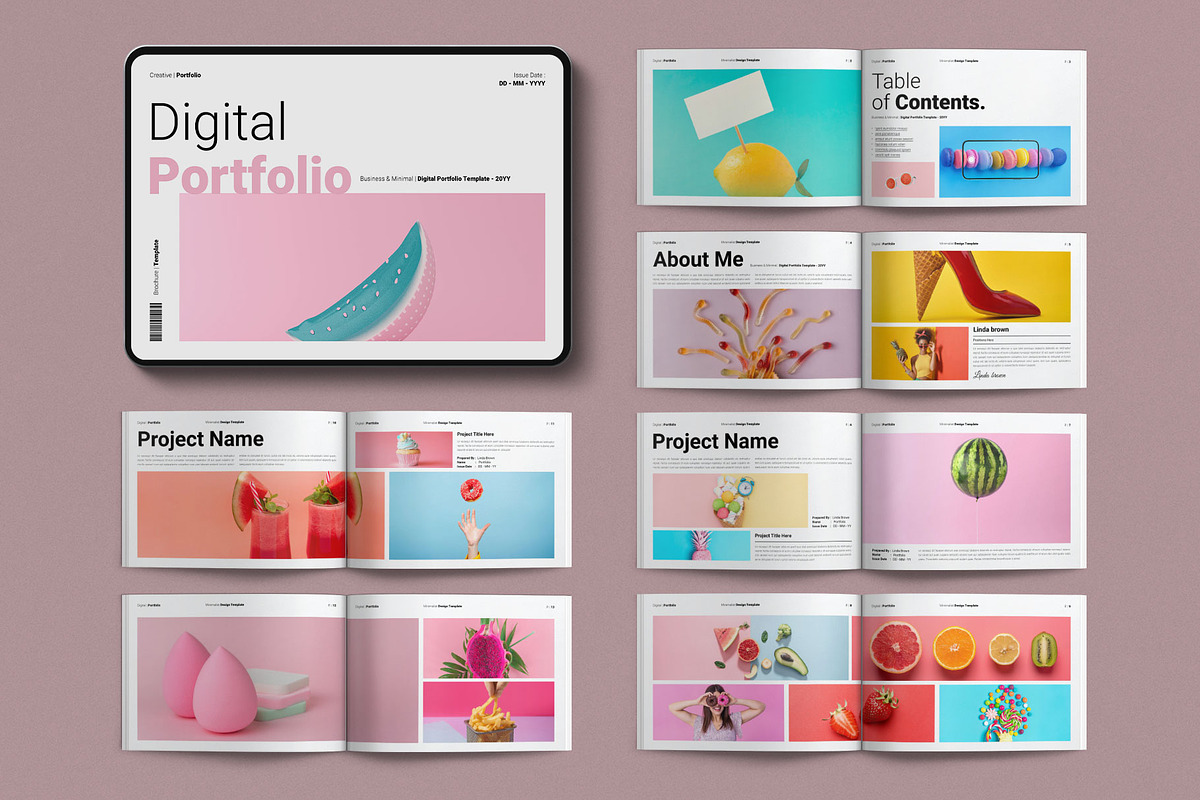 Digital Portfolio Template Landscape