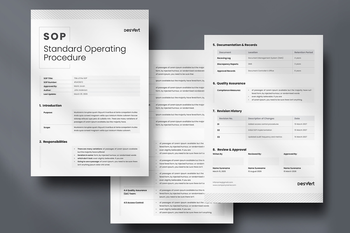 Standard Operating Procedure, SOP, a Stationery Template by Niofix (Photo 3 of 7)