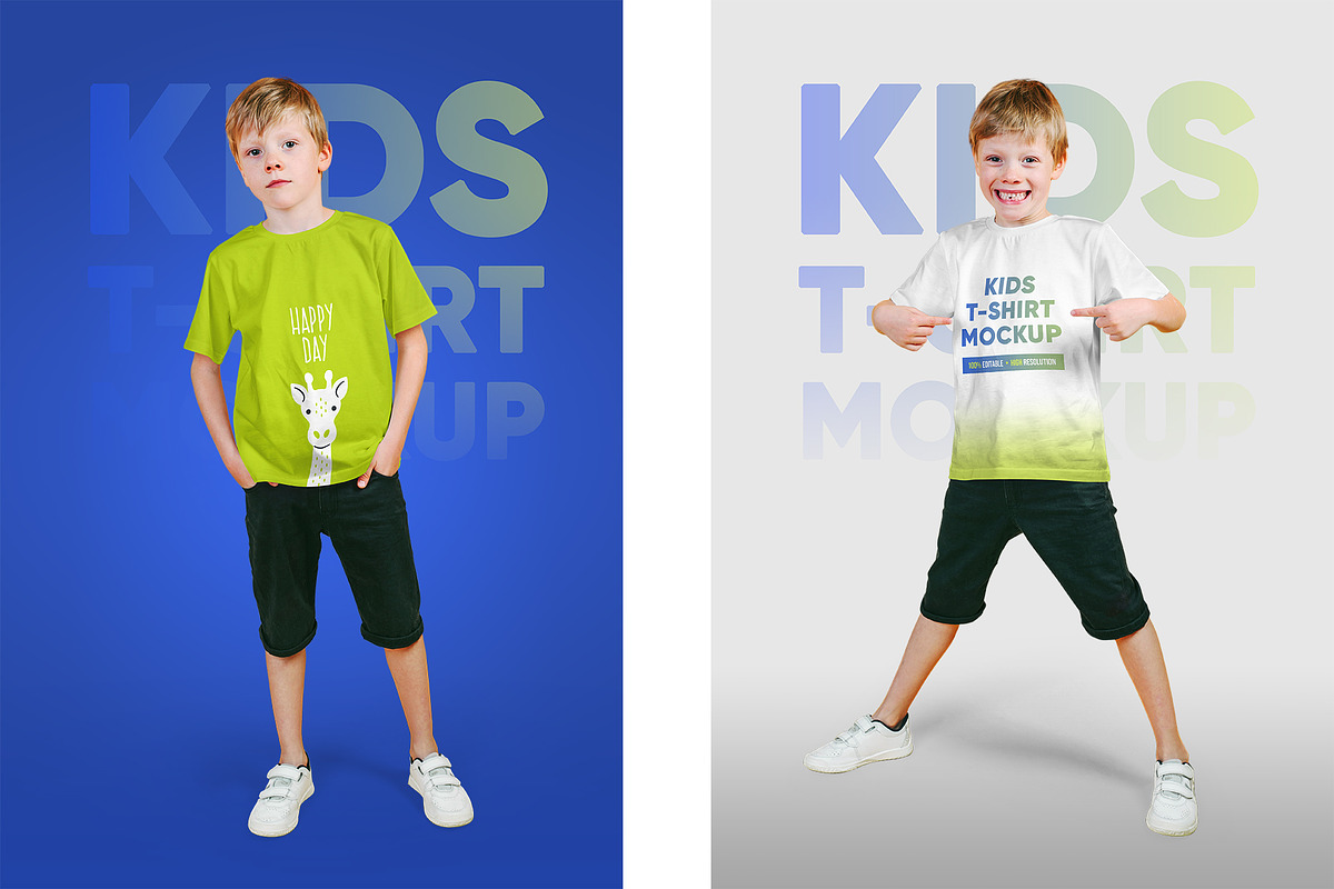 Mixed Kids T Shirt Mockups Vol2, a Shirt Mockup by Hi, Mock-Up! (Photo 9 of 15)