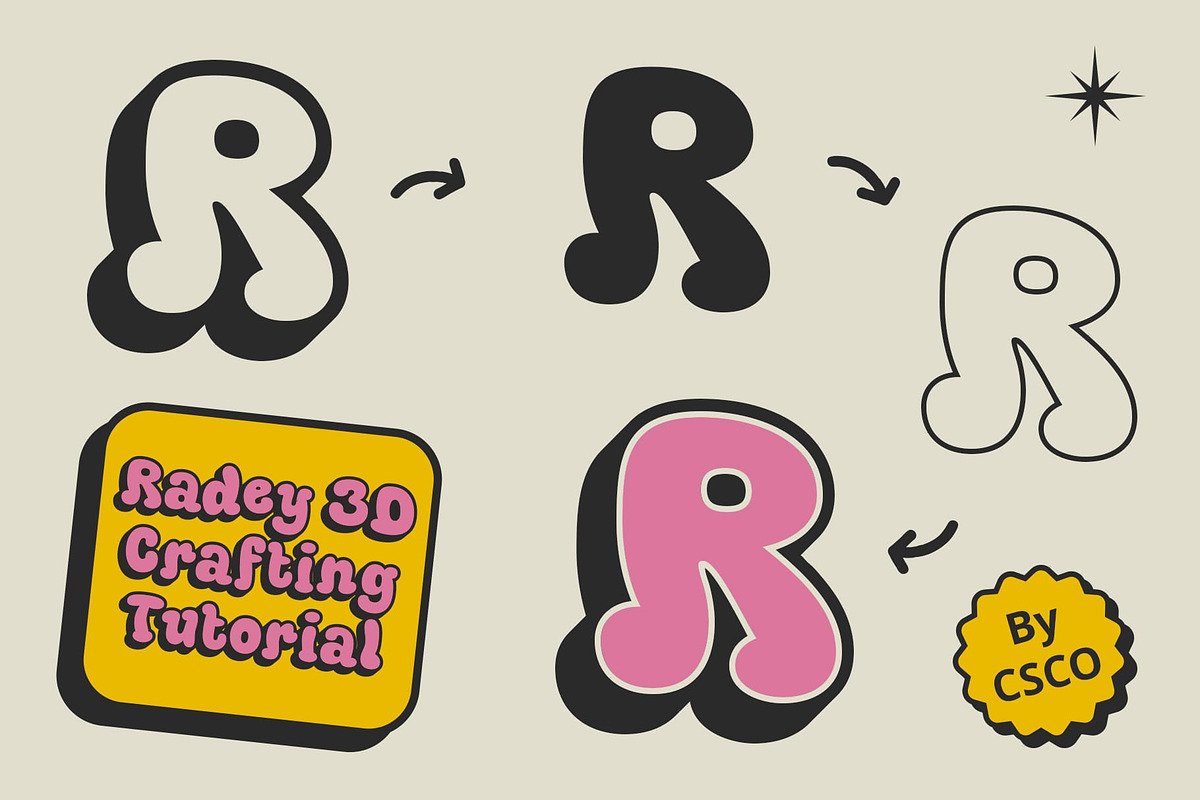 Radey 3D, a Sans Serif Font by Craft Supply Co. (Photo 2 of 8)