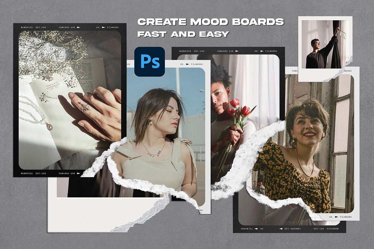 Polaroid Torn Photo Frames, a Product Mockup by Andrew Skoch Design (Photo 2 of 6)