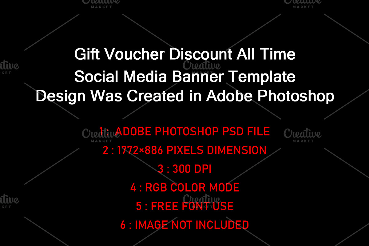 50% gift voucher social media banner, a Social Media Template by As Studio (Photo 3 of 3)